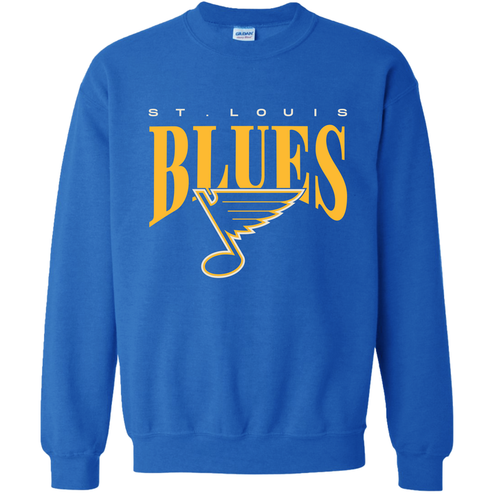 ST. LOUIS BLUES SERIES SIX 90s CREWNECK SWEATER- BLUE