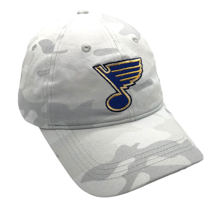 ST. LOUIS BLUES LUSSO STYLE NOTE STRAPBACK HAT - ARCTIC CAMO