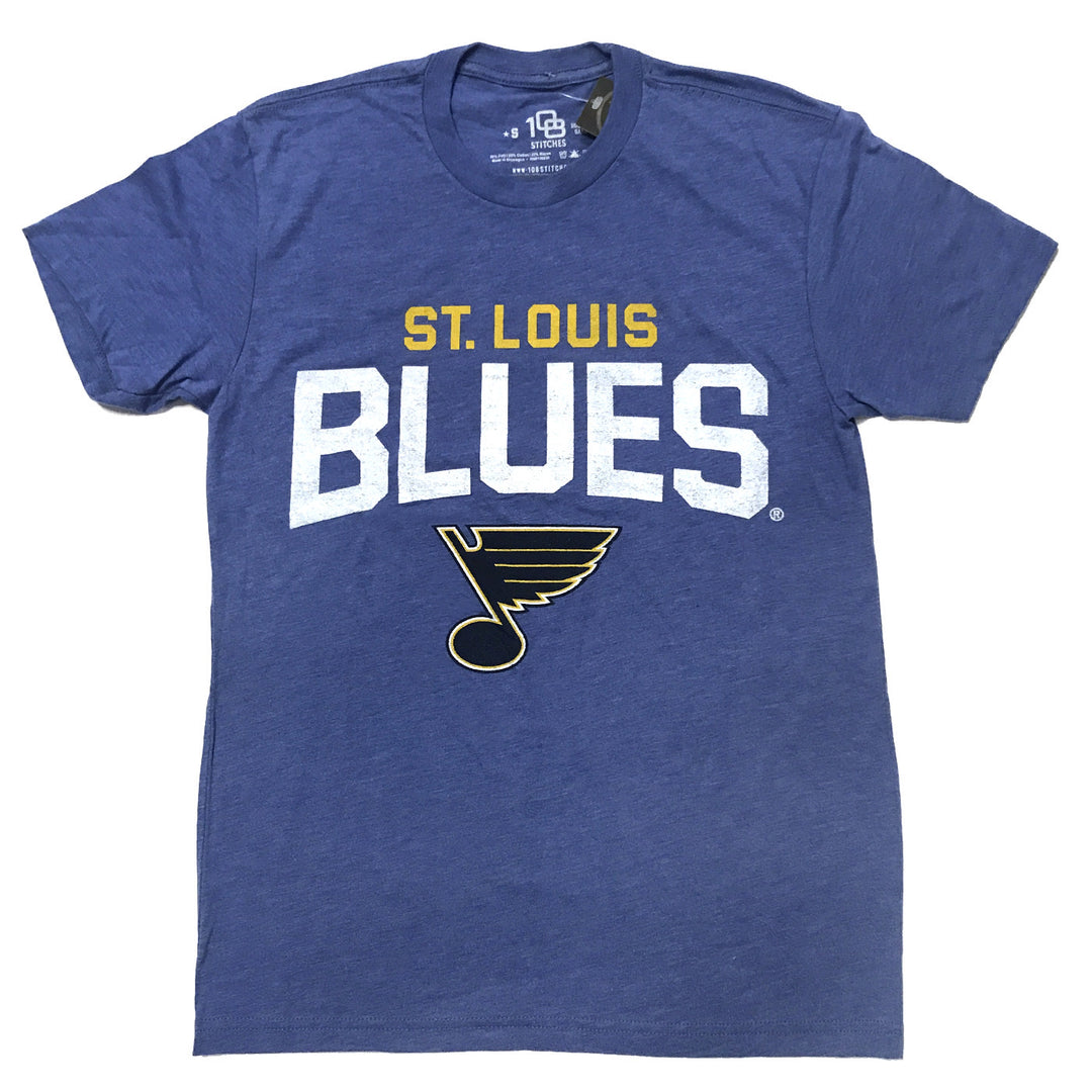 108 Stitches STL Blues Racerback Wordmark Tee T-shirt 108 Stitches   