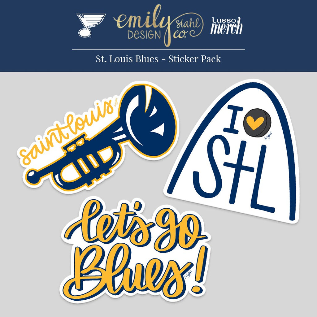 ST. LOUIS BLUES EMILY STAHL STICKER PACK – STL Authentics