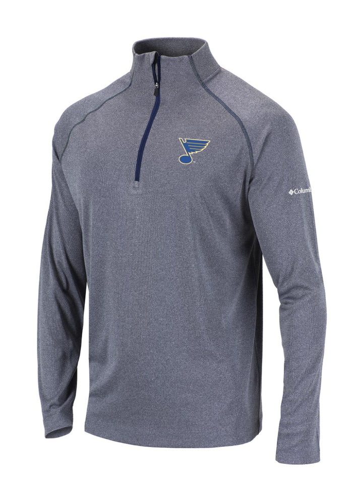 ST. LOUIS BLUES COLUMBIA OMNI WICK ½ ZIP PULLOVER - SLATE Outerwear Columbia   