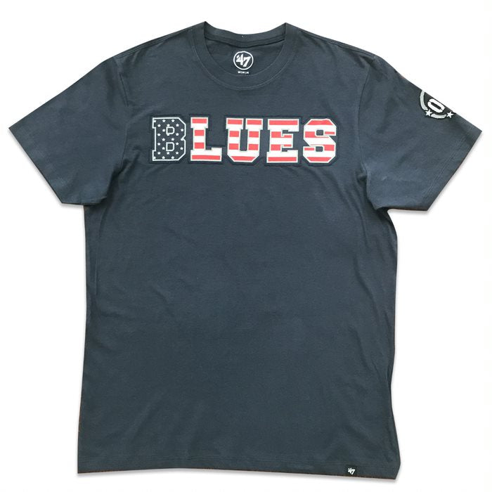St. Louis Blues OHT Fieldhouse Tee T-shirt '47 Brand S Navy 